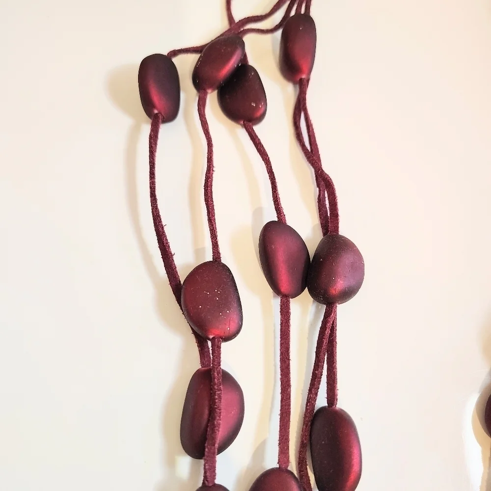 St Thomas Multi-Strand Necklace in Deep Purple